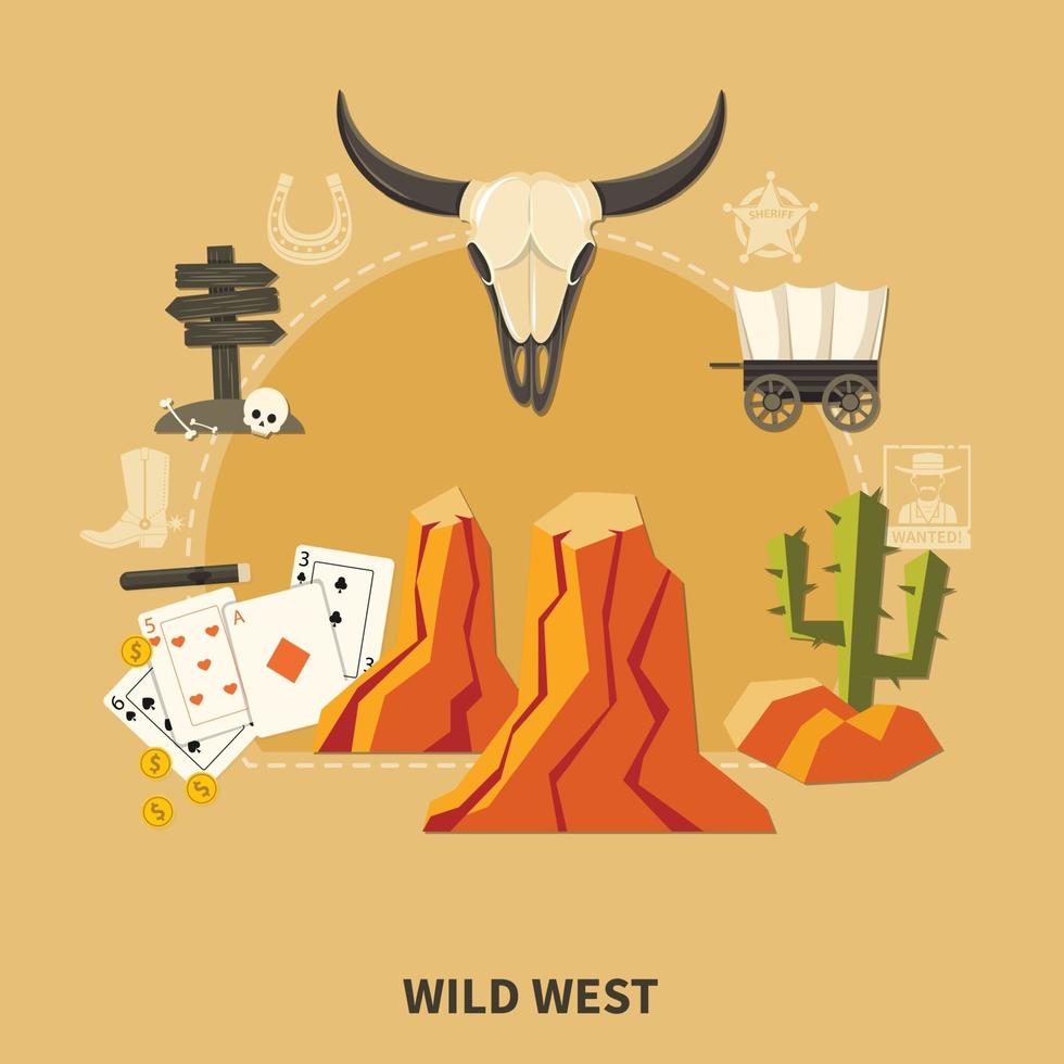 Wild-West-Komposition vektor