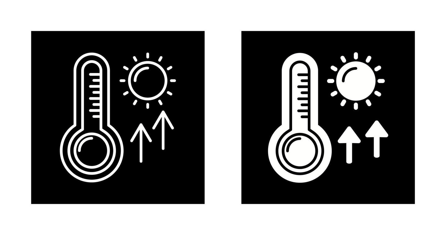 hög temperaturer vektor ikon