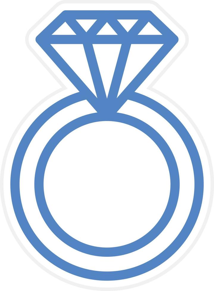 Diamant Ring Vektor Symbol Stil