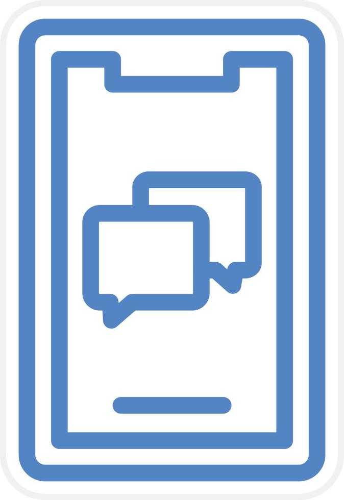mobil chatt vektor ikon stil