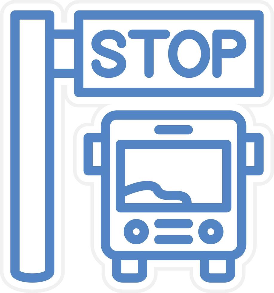 Bus halt Vektor Symbol Stil