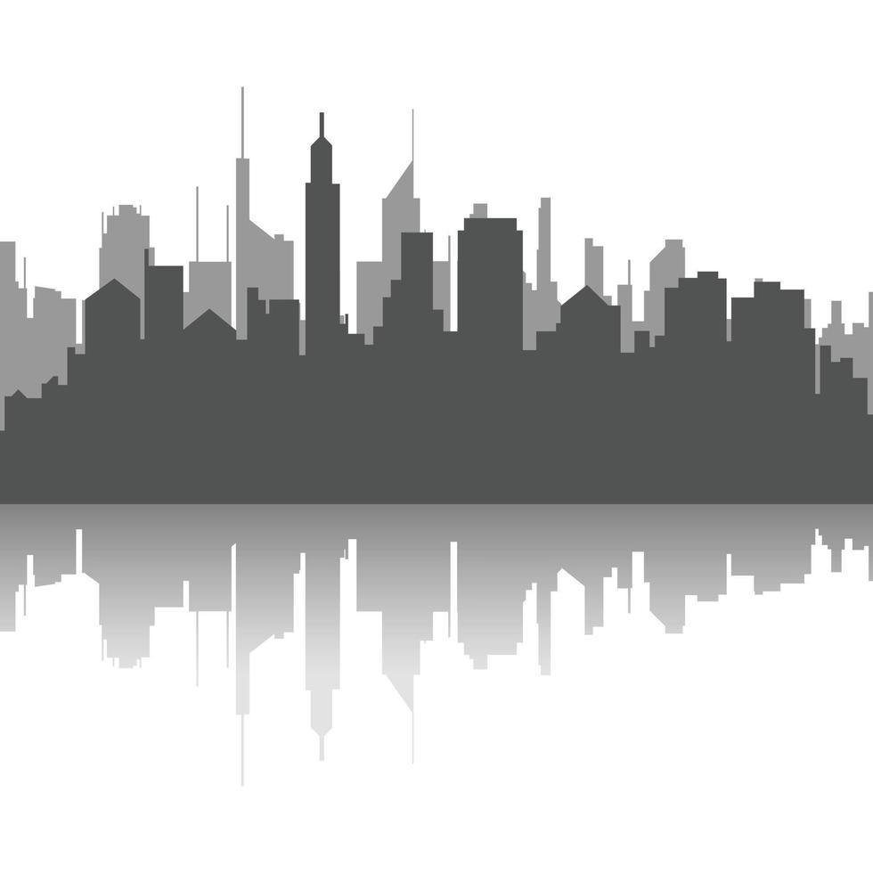 Nacht Stadt, Dorf Horizont oder schwarz Stadt Gebäude isoliert auf Weiß Hintergrund. städtisch Stadtbild Silhouetten Vektor Illustration
