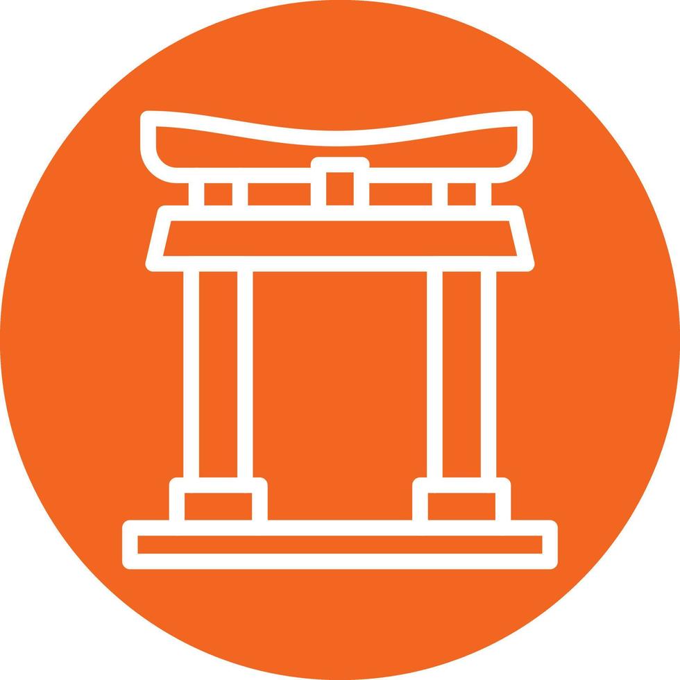 Torii-Tor-Vektor-Icon-Design vektor