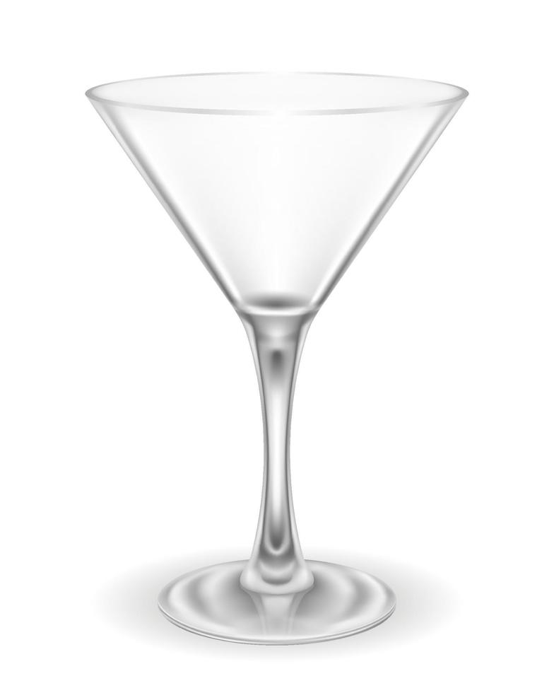 Martini Cocktail alkoholisch trinken Glas Vektor Illustration isoliert auf Weiß Hintergrund