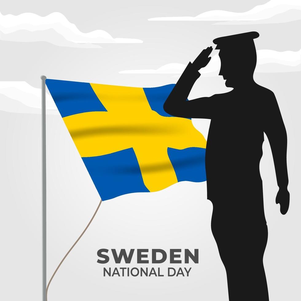 vektorillustration av sveriges självständighetsdag. sveriges nationaldag. vektor illustration