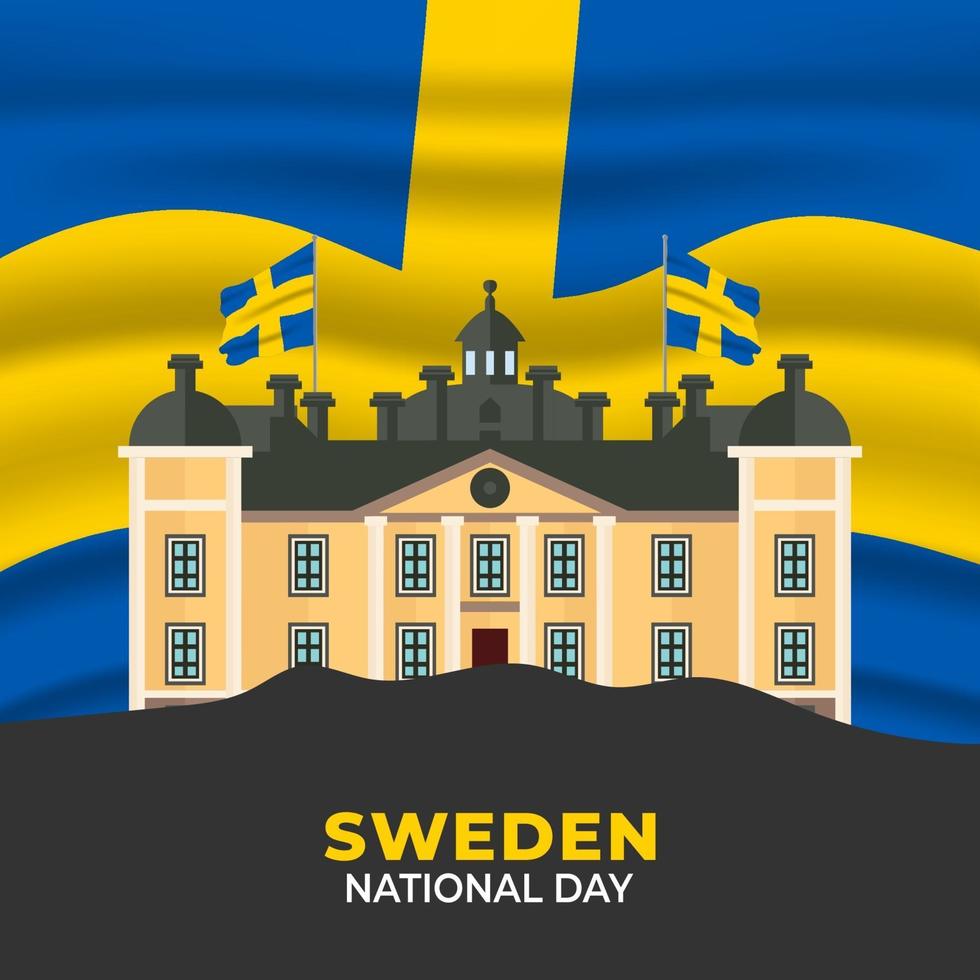 vektorillustration av sveriges självständighetsdag. sveriges nationaldag. vektor illustration