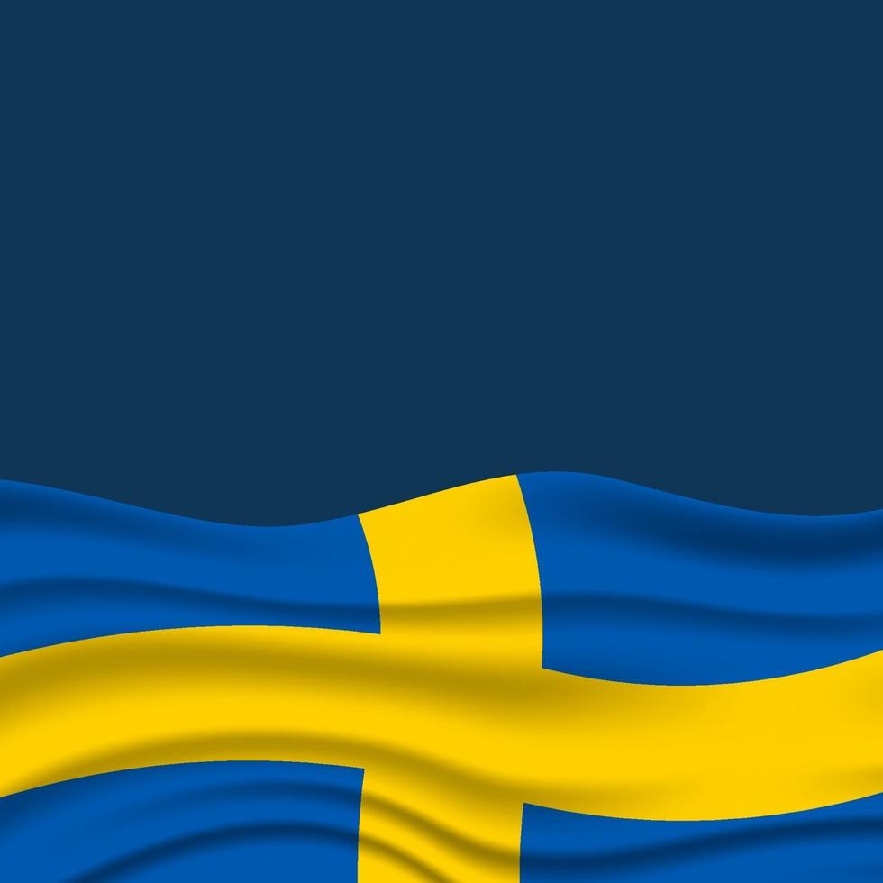 sveriges nationaldag. firades årligen den 6 juni i sverige. vektor