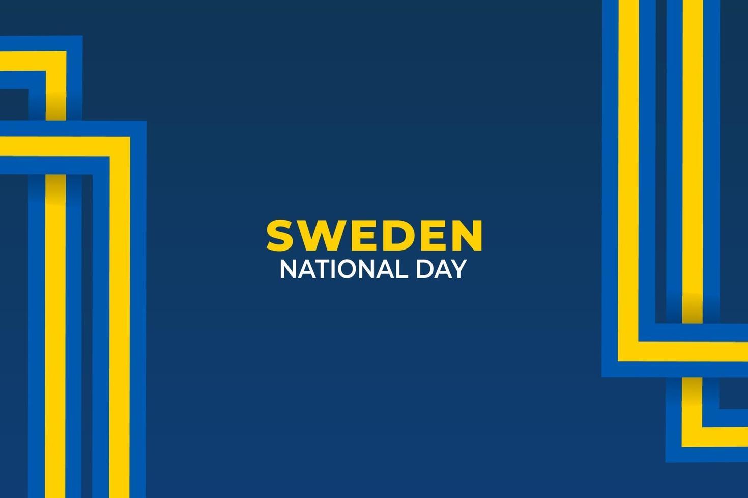 sveriges nationaldag. vektor