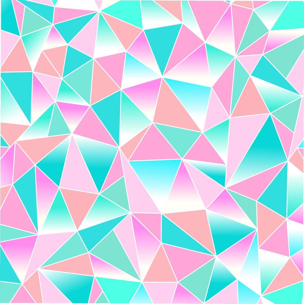 süß Hintergrund zum ein Prinzessin mit Kristalle. mehrfarbig Dreiecke mädchenhaft Muster. vektor