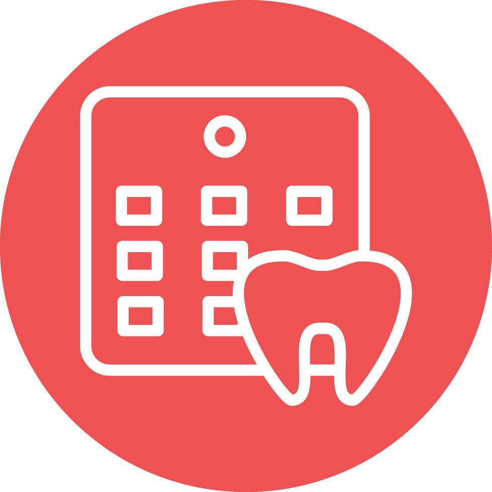 Zahnarzt geplanter Termin Vektor Symbol Design