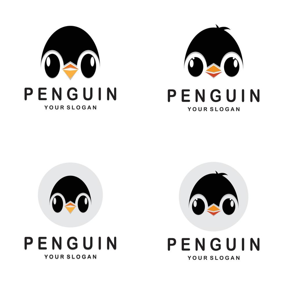 einfach Pinguin Logo Design Vorlage Illustration. vektor