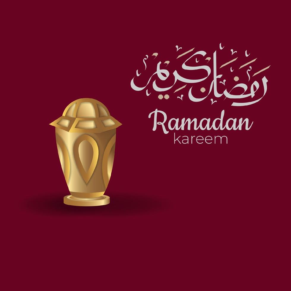 ramadan kareem arabisk kalligrafi med traditionella islamiska ornament. vektor illustration