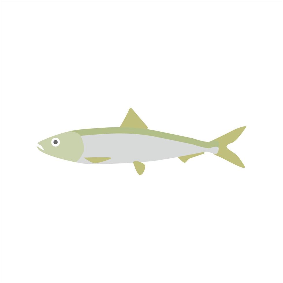 Salzwasser Fisch eben Design Vektor Illustration. frisch Fisch Symbol Meeresfrüchte Logo. können Sein verwenden zum Restaurant, Angeln Logo