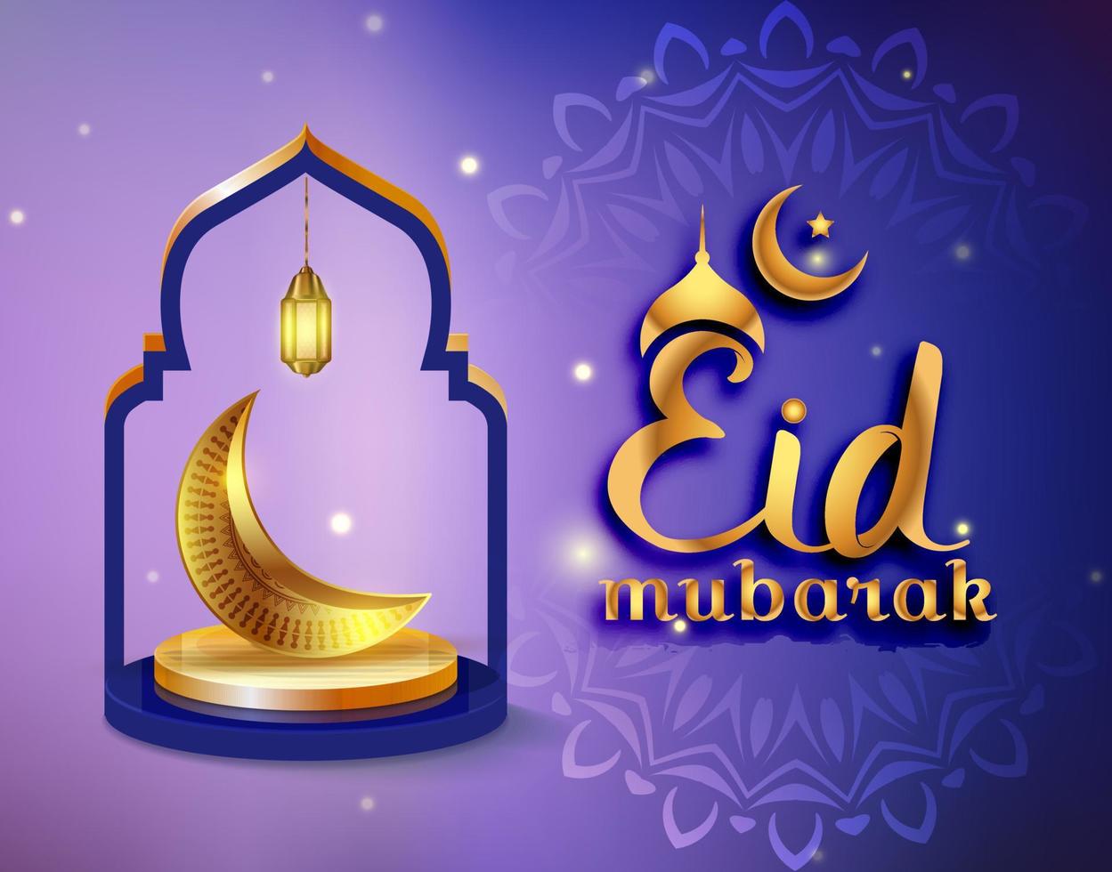 modern eid Mubarak Gruß Karte 2023. eid Mubarak vektor