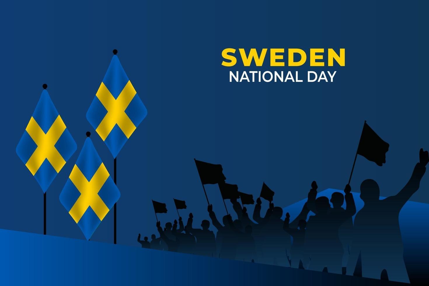 vektorillustration av Sveriges nationella dag vektor