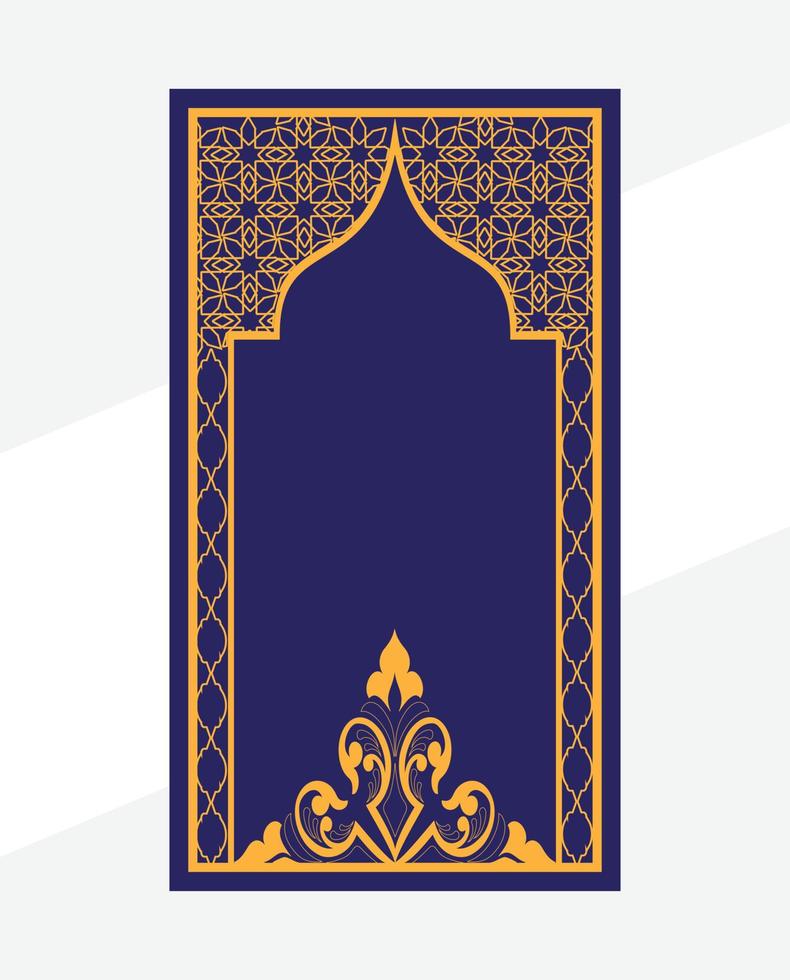 islamic bön blå matta design. vektor