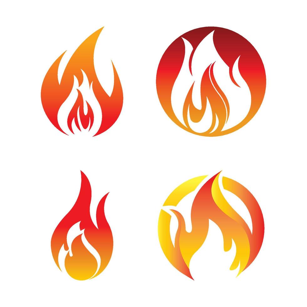 Feuerlogo-Designillustration und Feuersymbol vektor