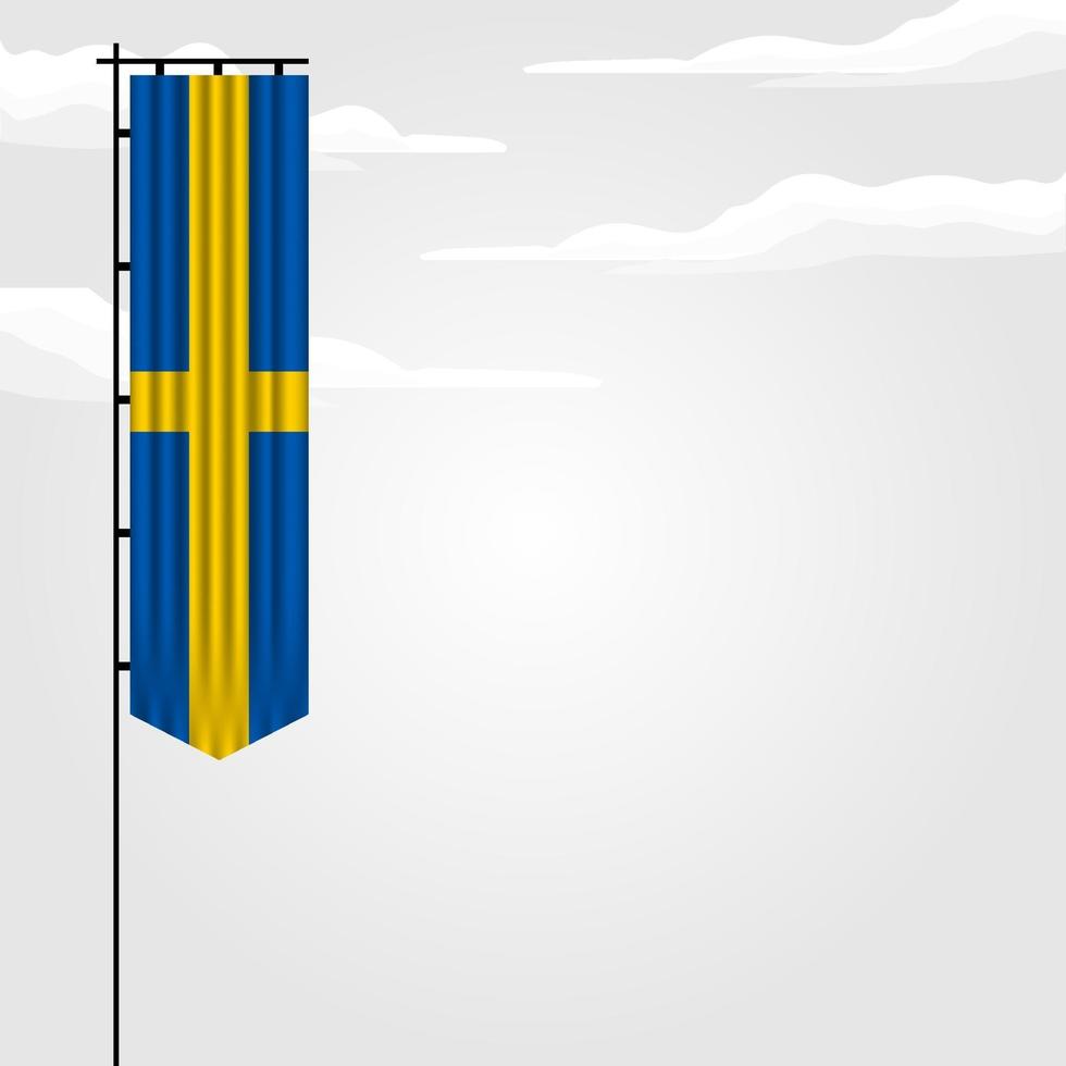 sveriges nationaldag. firades årligen den 6 juni i sverige. glad nationell helgdag av frihet. svensk flagga. vektor