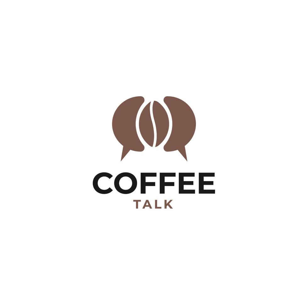 Vektor Kaffee sich unterhalten Logo Design Konzept Vorlage Illustration Idee