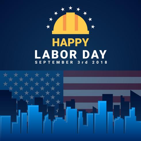 Labour Day Card Design Vector Illustration