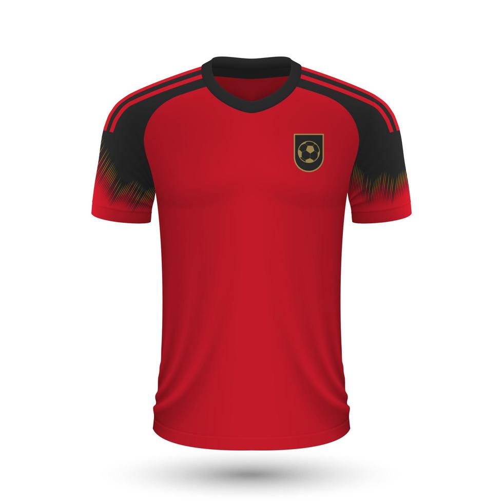 realistisk fotboll skjorta av belgien vektor