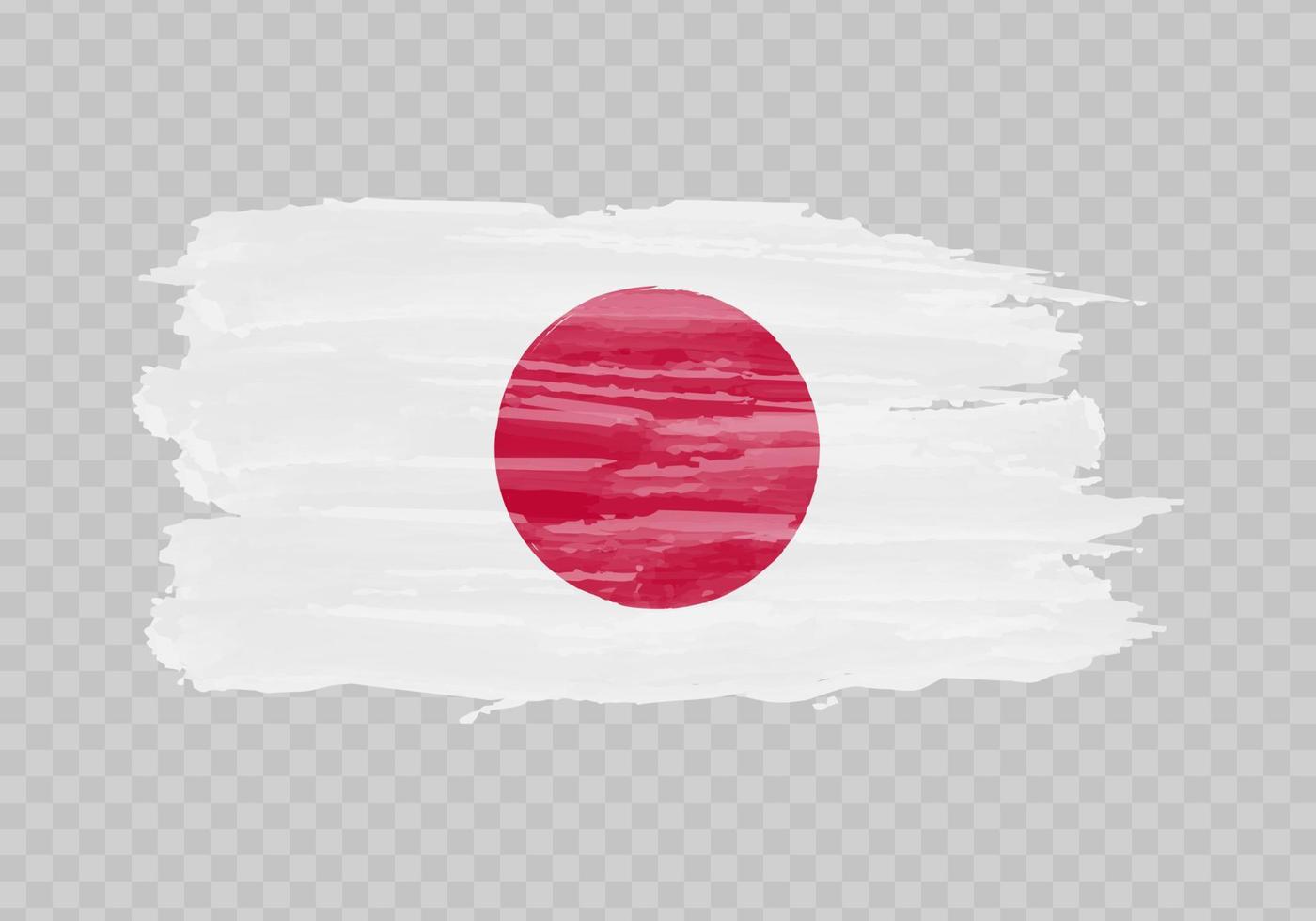 Aquarell Gemälde Flagge von Japan vektor