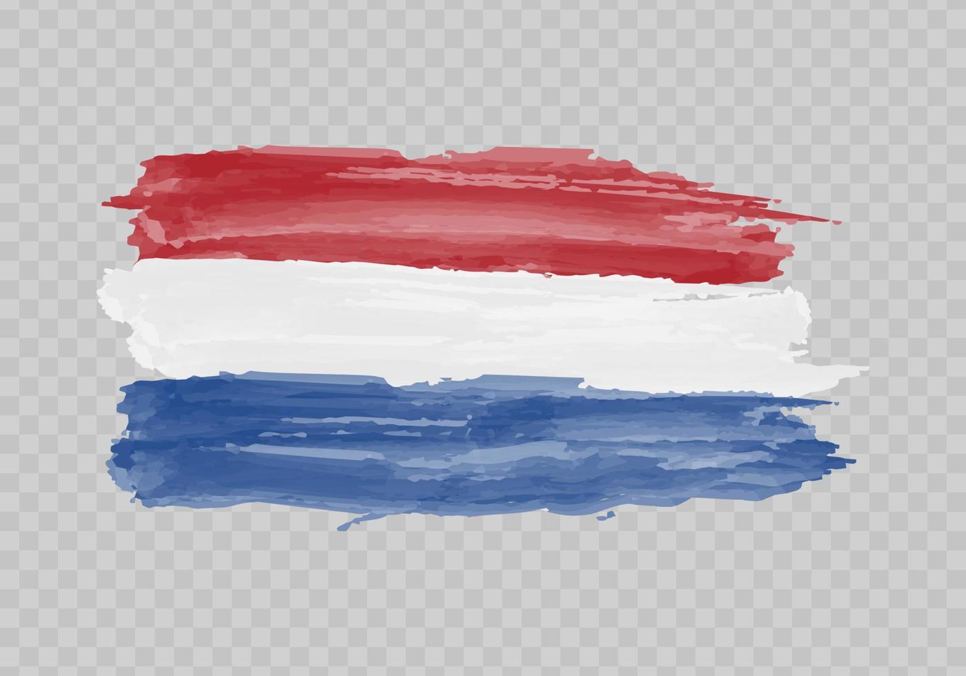 vattenfärg målning flagga av nederländerna vektor