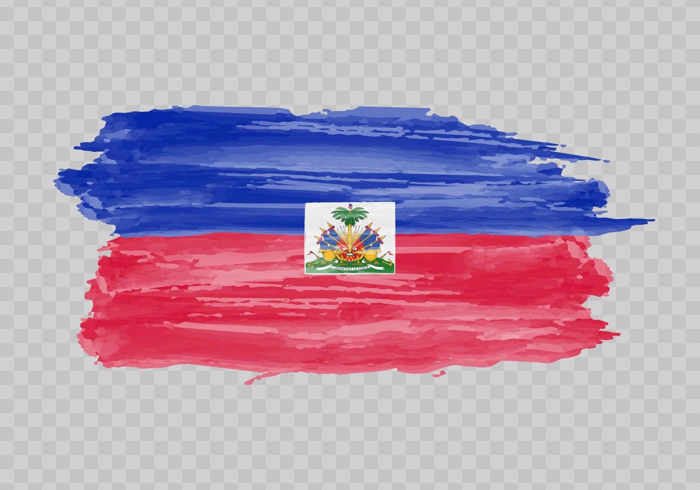 Aquarell Gemälde Flagge von Haiti vektor