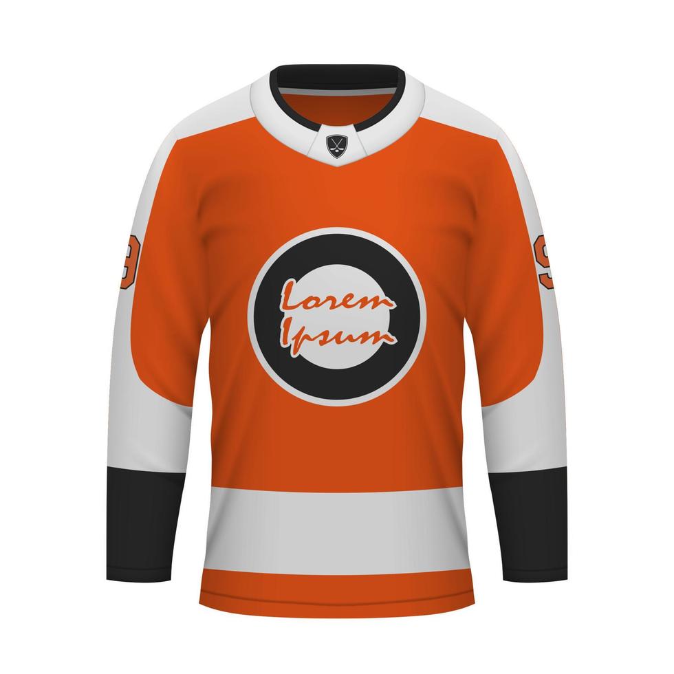 realistisch Eis Eishockey Hemd von Philadelphia, Jersey Vorlage vektor