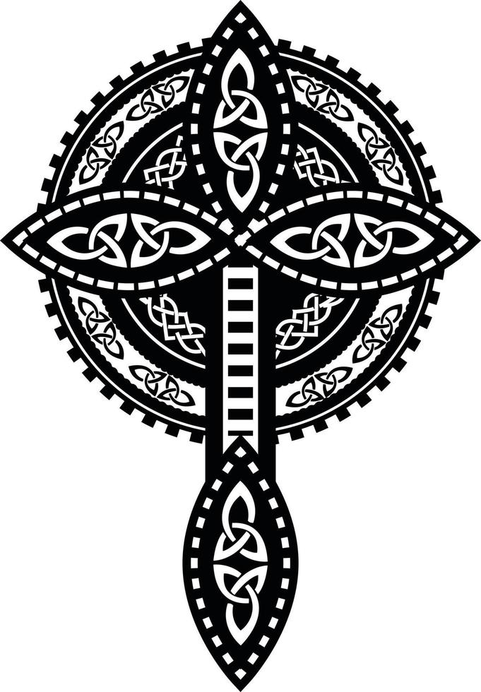 schwarz und Weiß keltisch Symbol Vektor Bild
