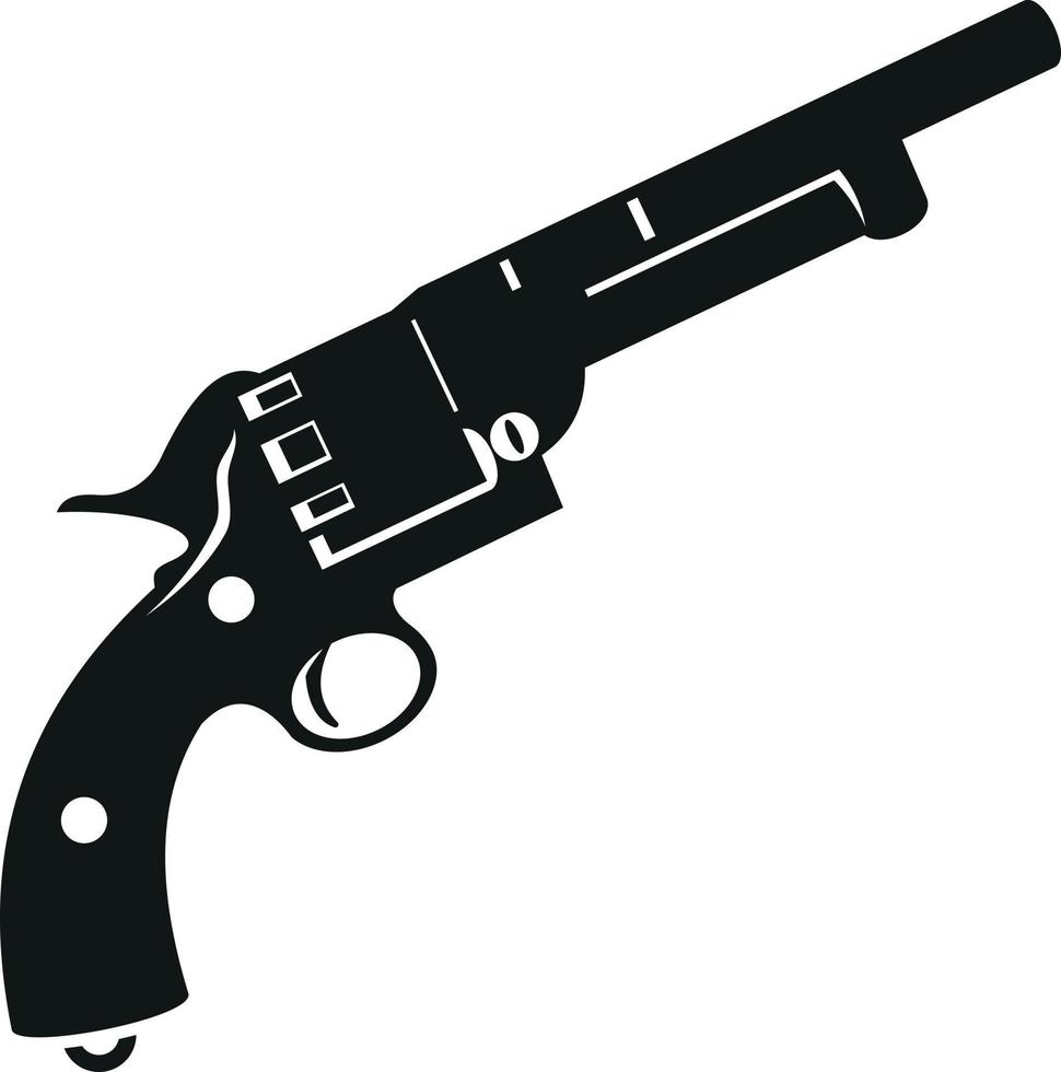 vektor bild av revolver silhuett