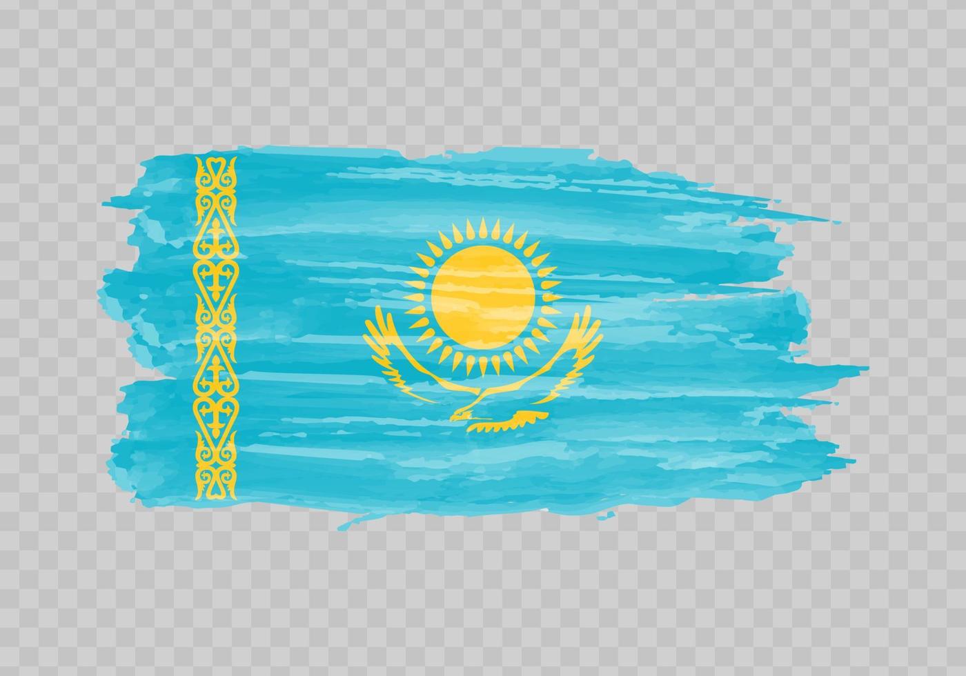 Aquarell Flagge von Kasachstan vektor