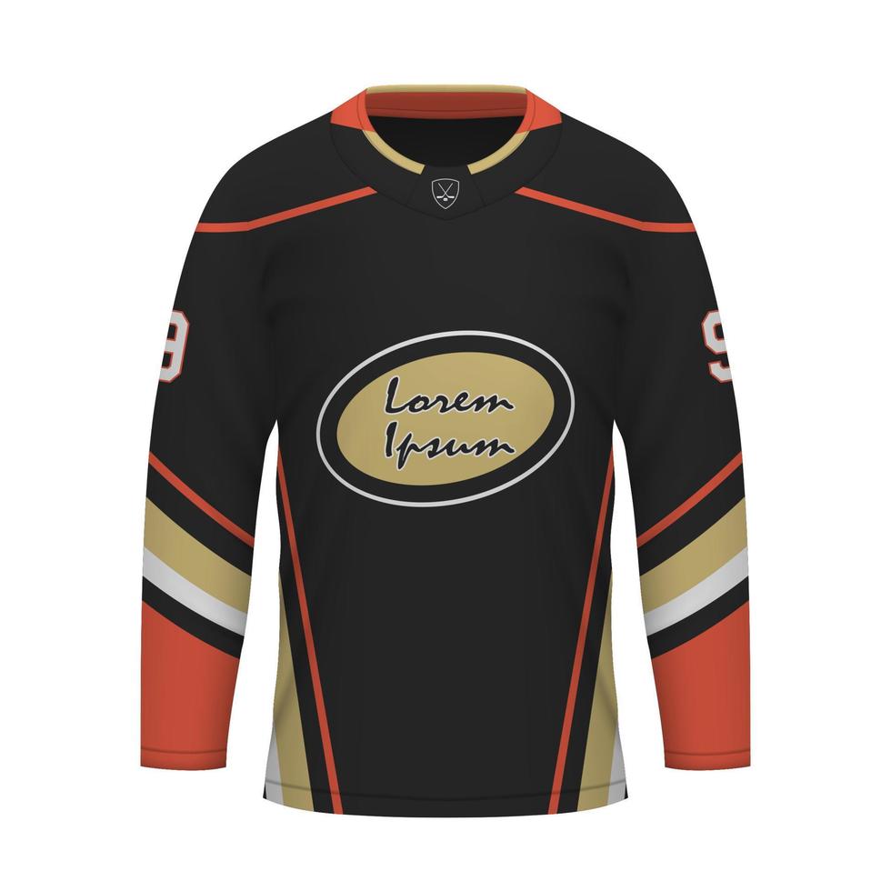 realistisch Eis Eishockey Hemd von Anaheim, Jersey Vorlage vektor