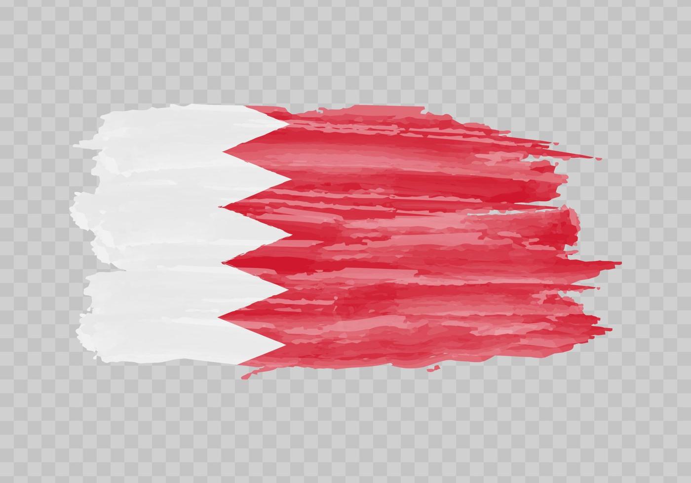 Aquarell Gemälde Flagge von Bahrain vektor