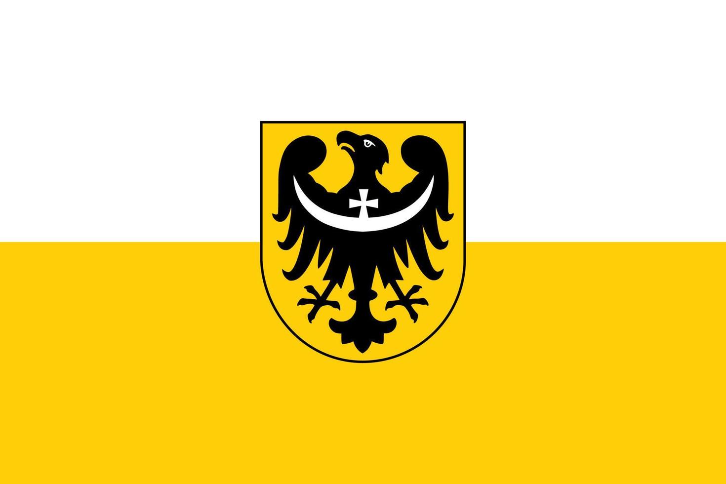 einfach Flagge von Schlesien vektor