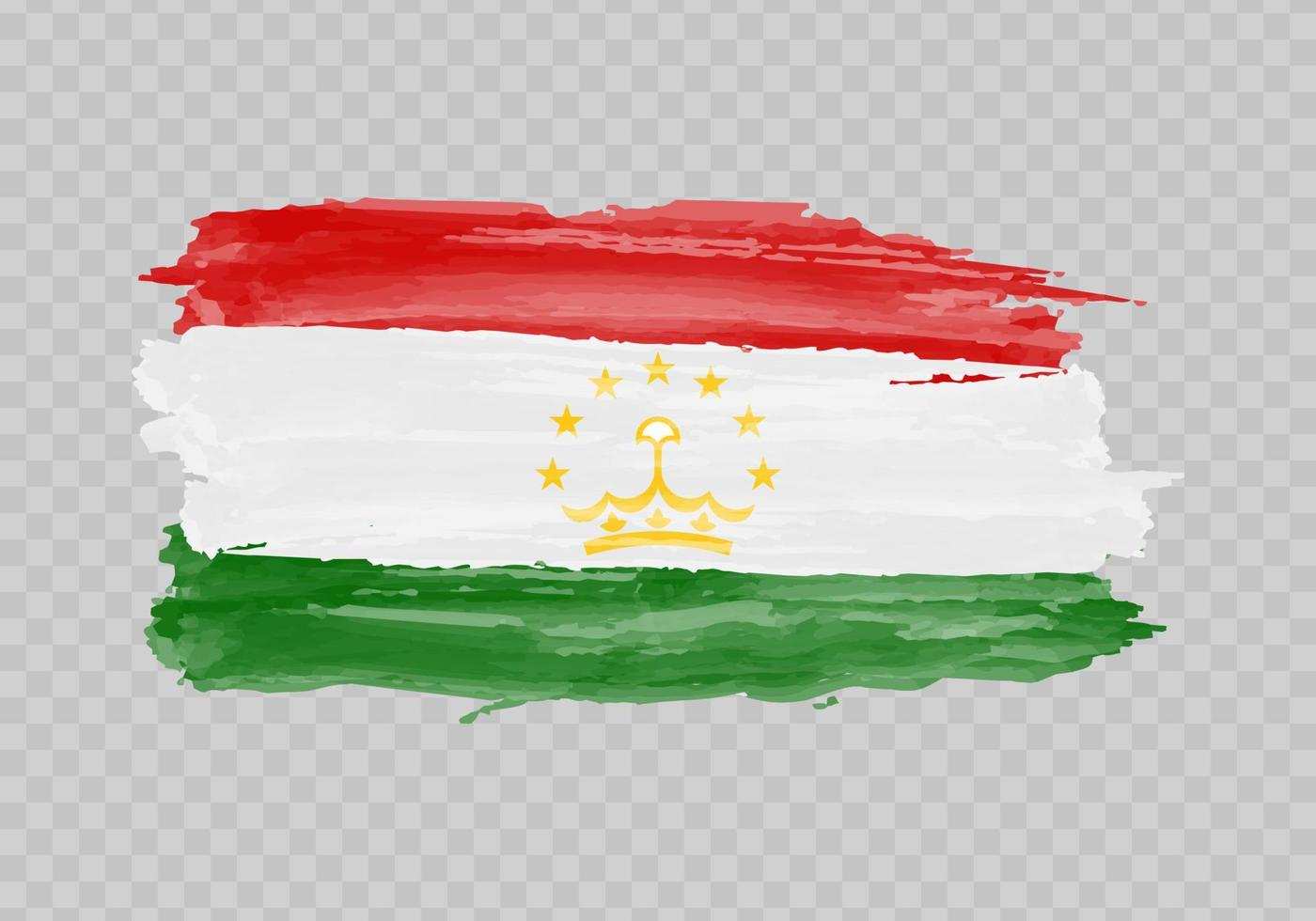 Aquarell Gemälde Flagge von Tadschikistan vektor