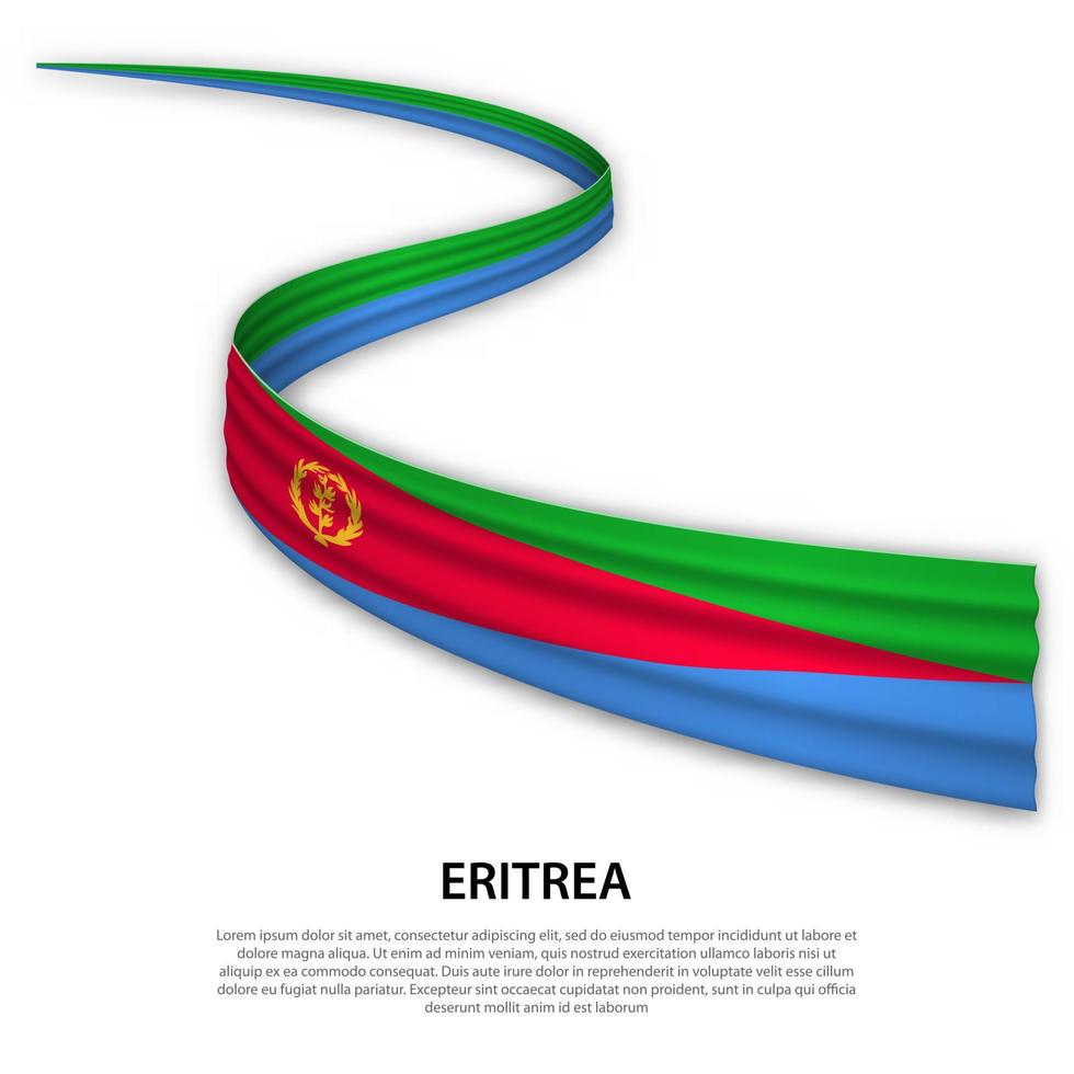 vinka band eller baner med flagga av eritrea vektor