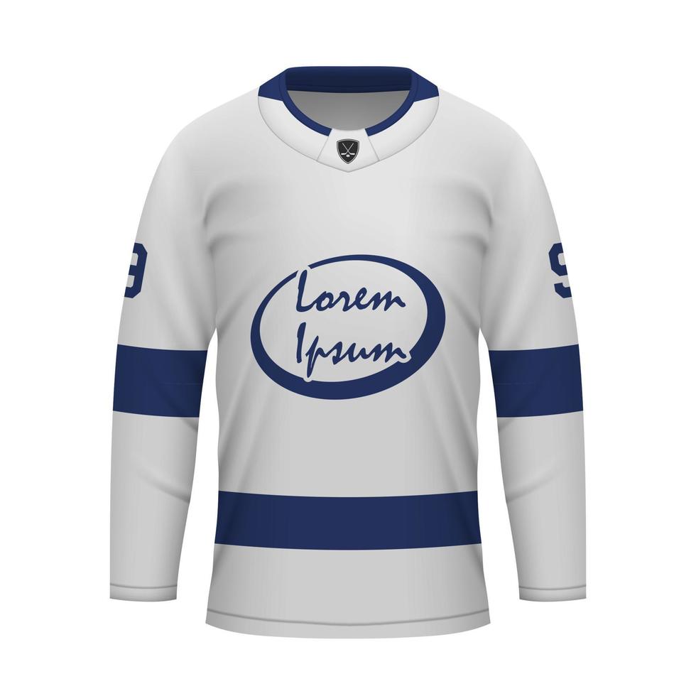 realistisk is hockey bort jersey tampa bukt, skjorta mall vektor