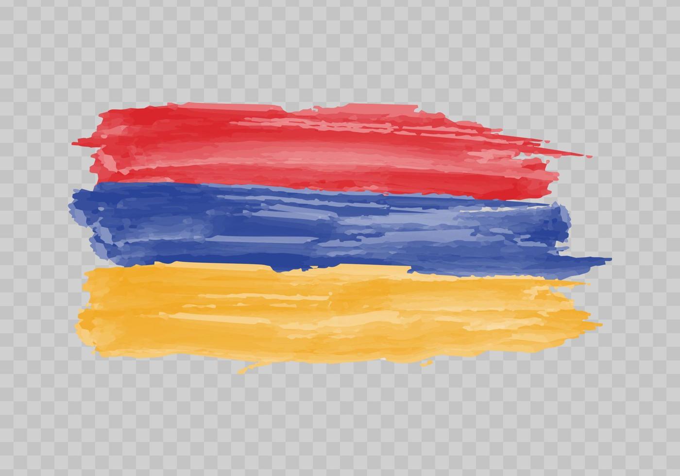 Aquarell Gemälde Flagge von Armenien vektor