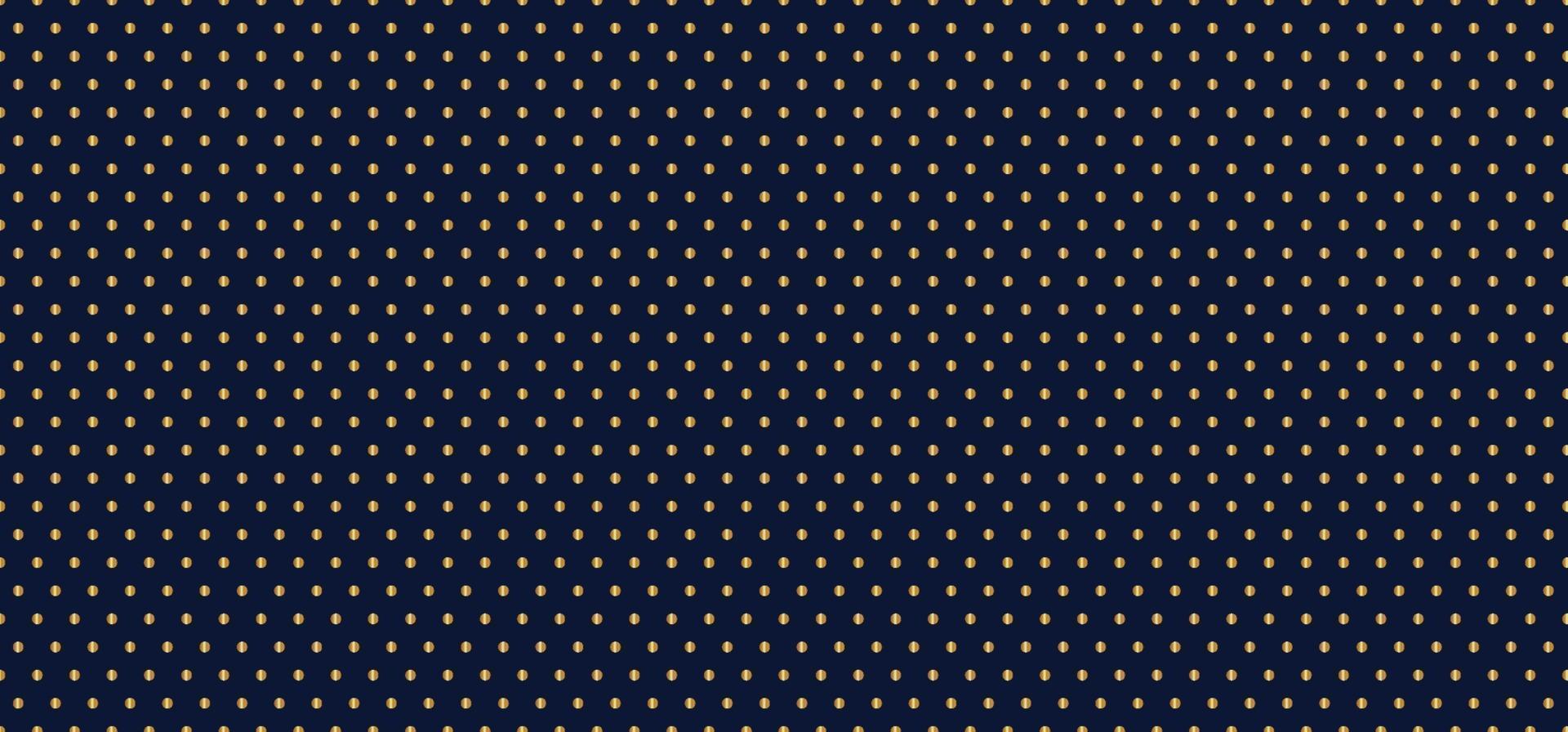 gyllene prickar sömlösa mönster på mörkblå bakgrund lyxstil. vektor