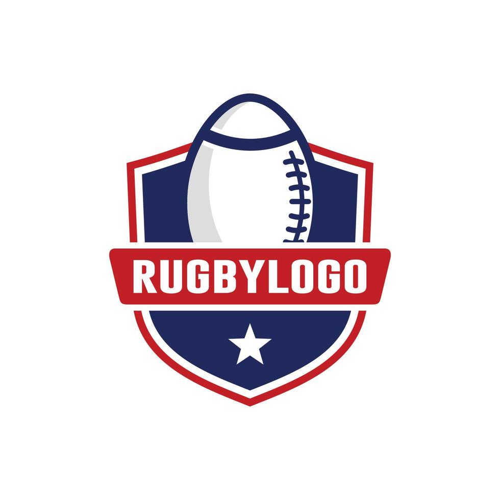 rugby logotyp design vektor