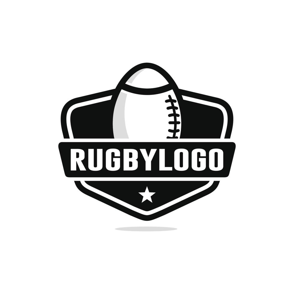 rugby logotyp design vektor