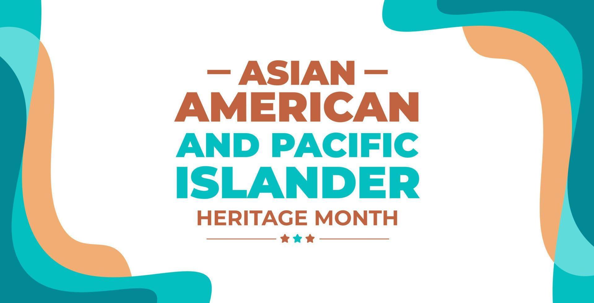 asiatisk amerikan och pacific öbo arv månad bakgrund eller baner design mall fira i Maj. vektor