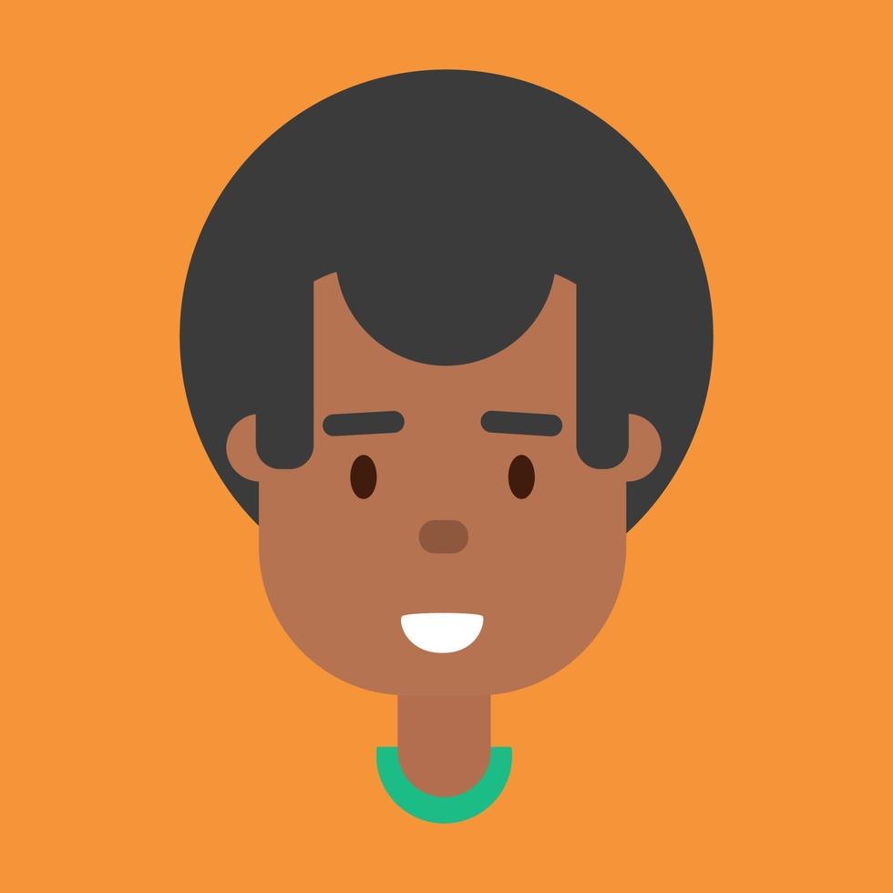 African American man avatar, ikon för afro man vektor
