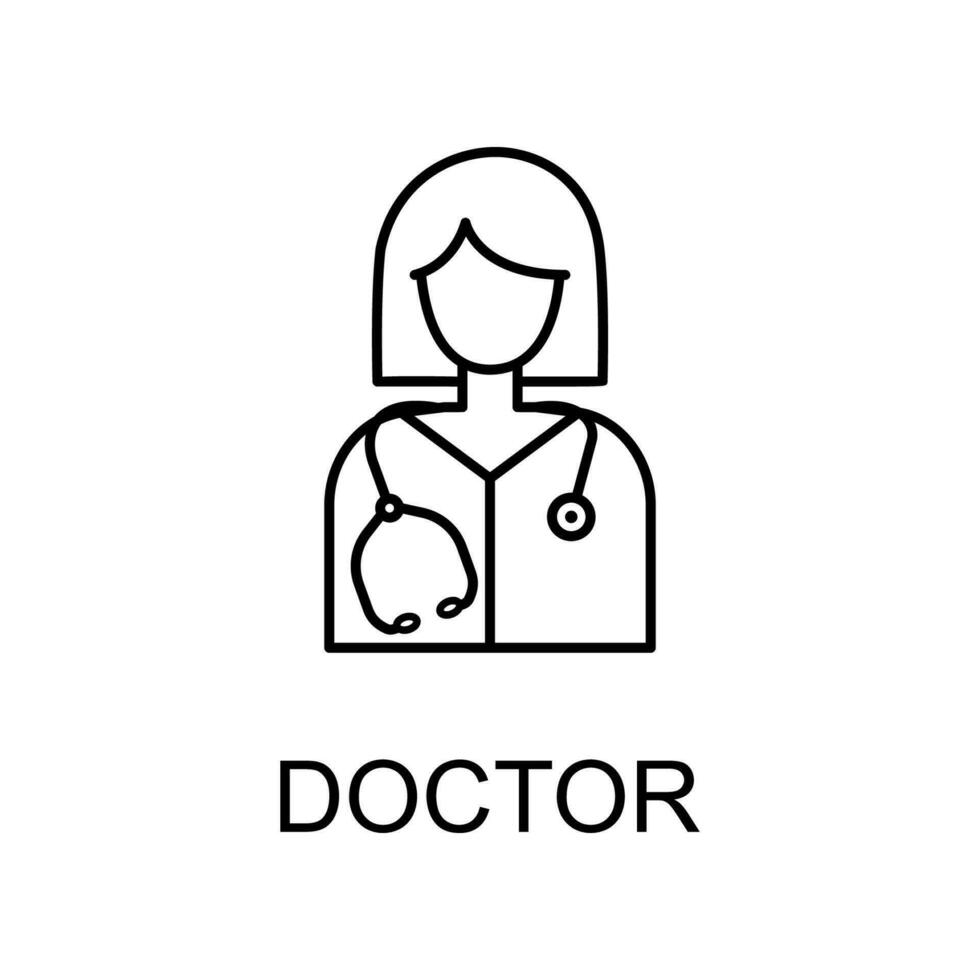 Arzt Linie Vektor Symbol
