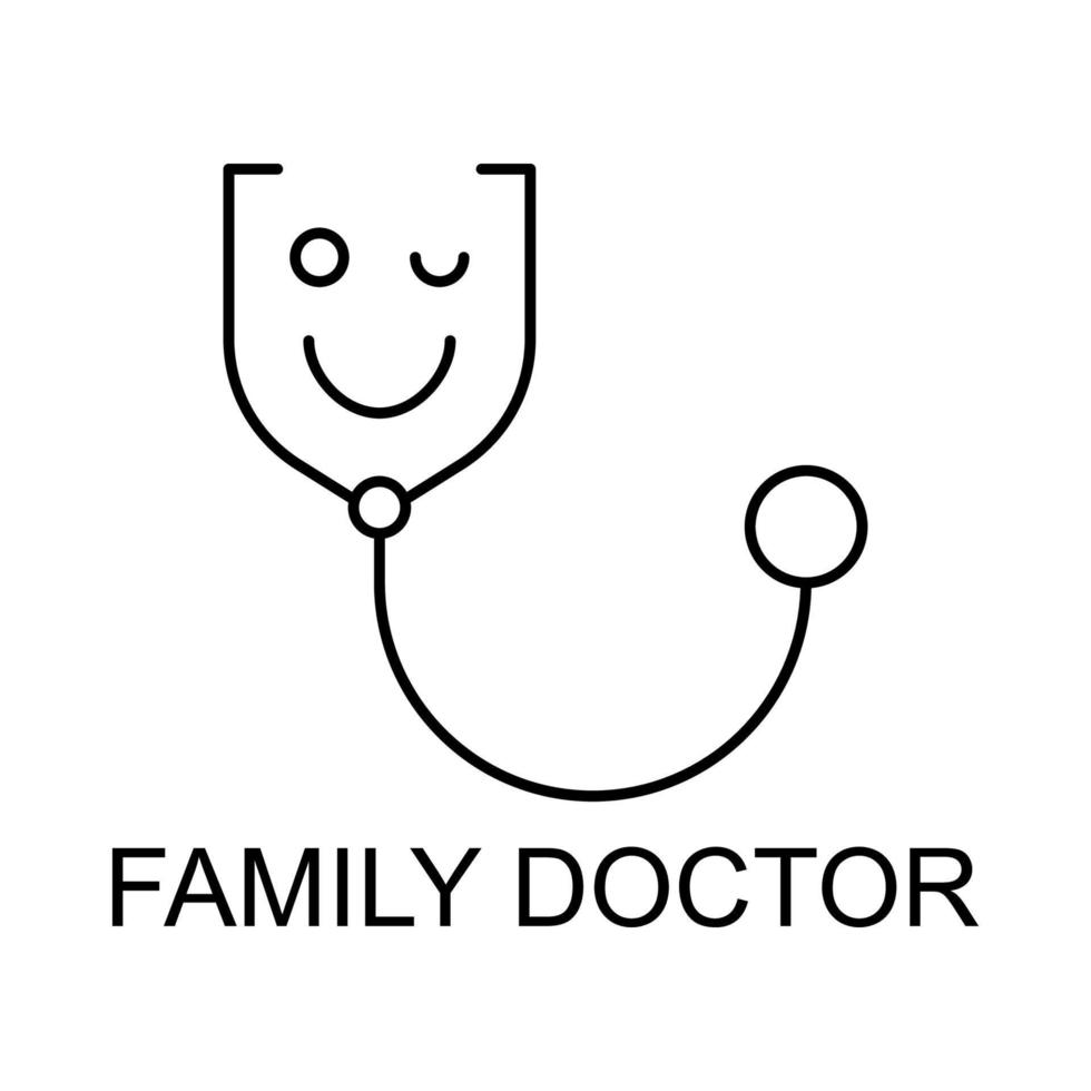Familie Arzt Zeichen Linie Vektor Symbol