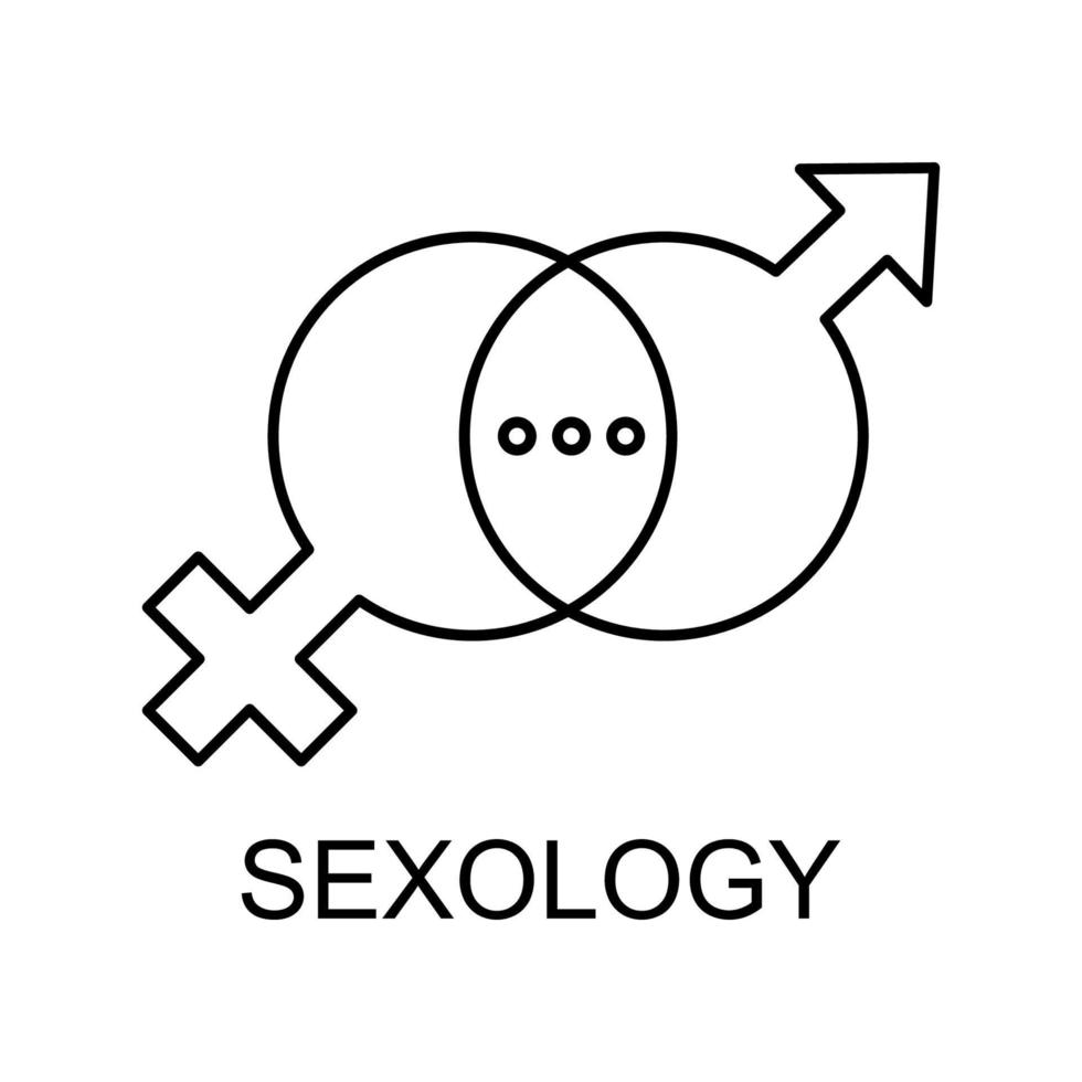 Sexologie Linie Vektor Symbol