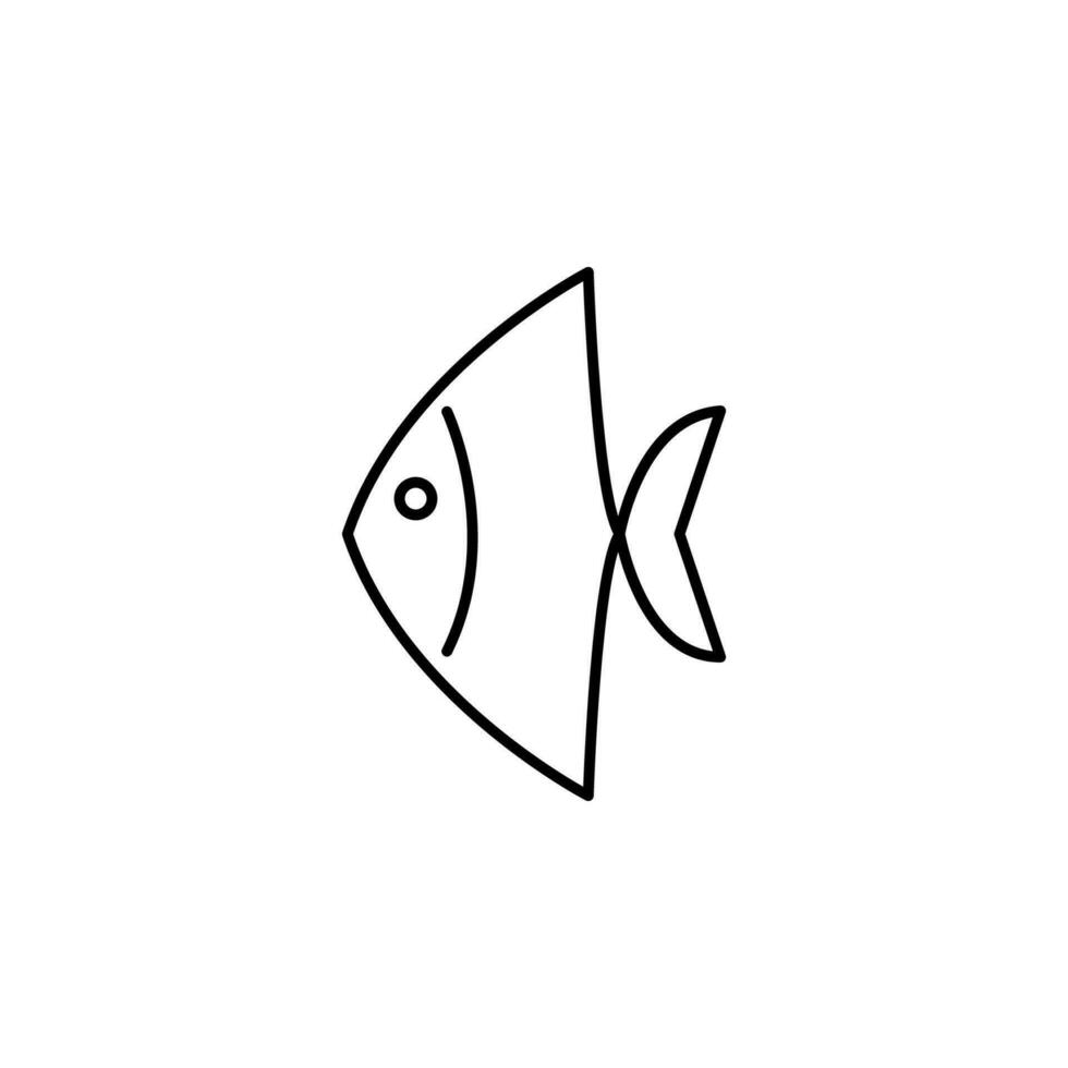 tropisk fisk vektor ikon