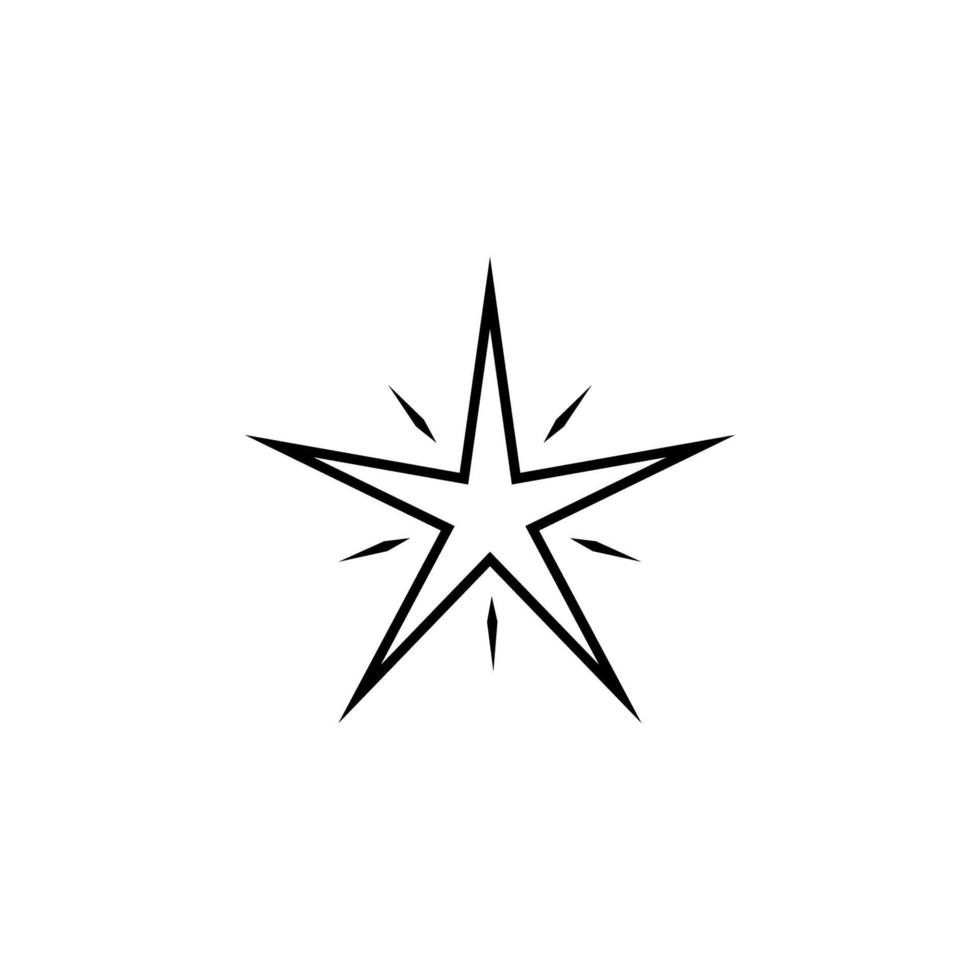 hell Star Linie Vektor Symbol