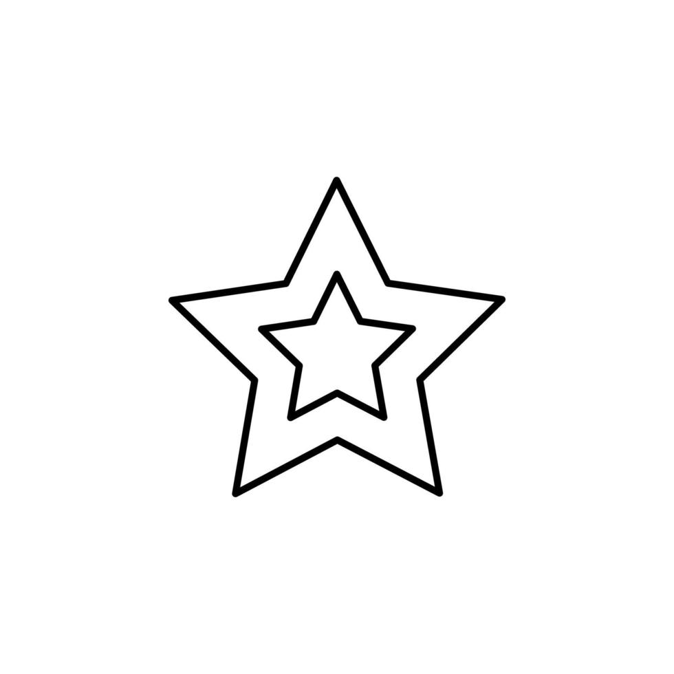 Star Linie Vektor Symbol